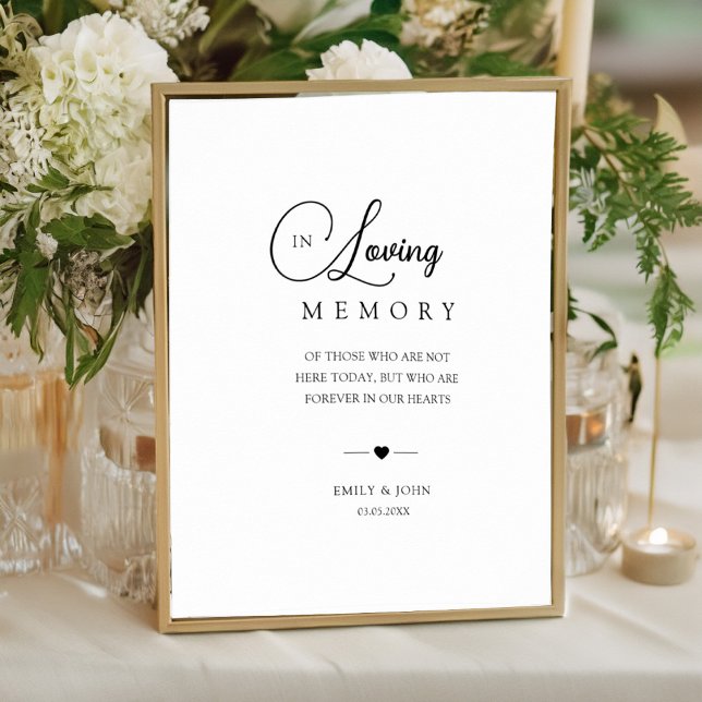 Elegant In Loving Memory Wedding Poster (Creator Uploaded)