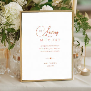 Elegant In Loving Memory Wedding Poster