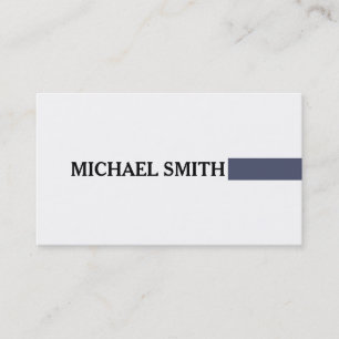Elegant Independence Modern Plain White Business Card