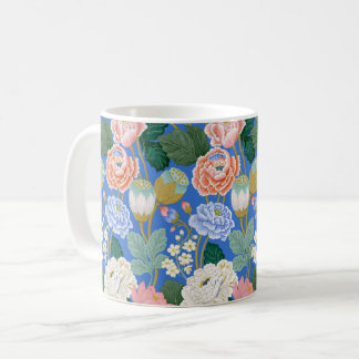 Elegant Indian Floral Peony Pattern Coffee Mug