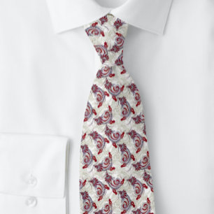 Elegant Indian Paisley Grey Cherry Red    Neck Tie