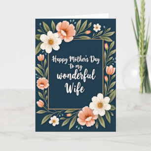 Elegant Indigo Mothers Day Card