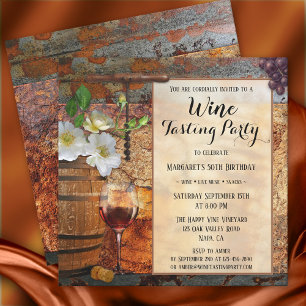 Elegant Industrial Style Wine Tasting Invitation