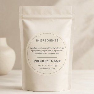 Elegant Ingredients Product Professional Label