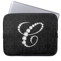 Elegant Initial C Sparkling Diamonds-Monogram