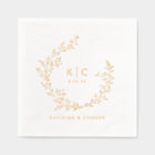 Elegant Initials Botanical Gold Classy Wedding