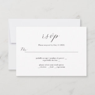 Elegant Initials Refined Wedding Design RSVP Card