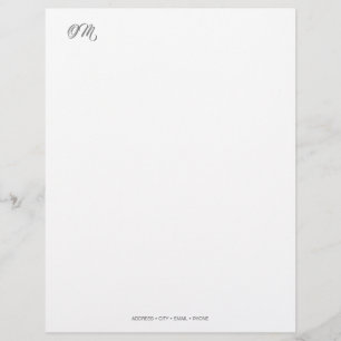Elegant Initials Stationery Custom Letterhead