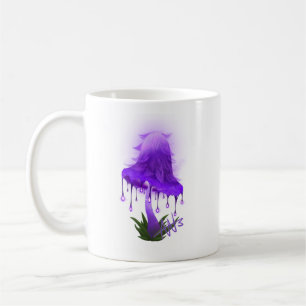 Elegant Inky Cap Glowing Purple Mushroom Mug