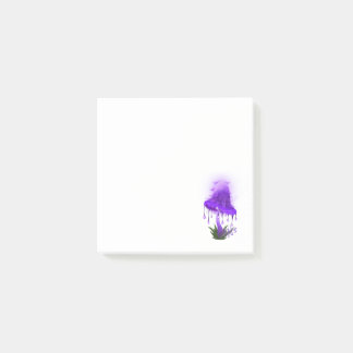 Elegant Inky Cap Glowing Purple Mushroom Post-it Notes
