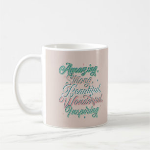 Elegant inspirational 3D typography design Coffee Mug