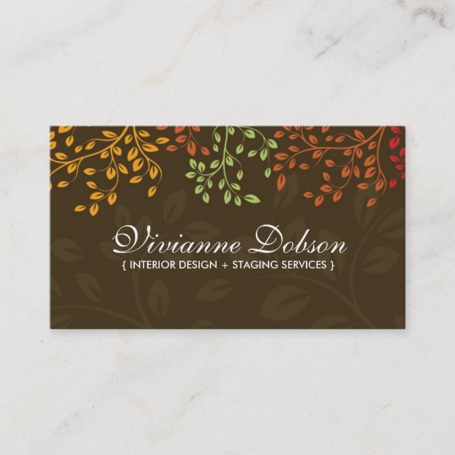 Elegant Interior Designer Business Cards (Front)