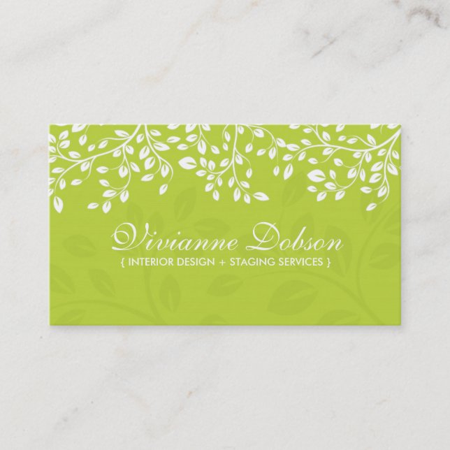 Elegant Interior Designer Business Cards (Front)