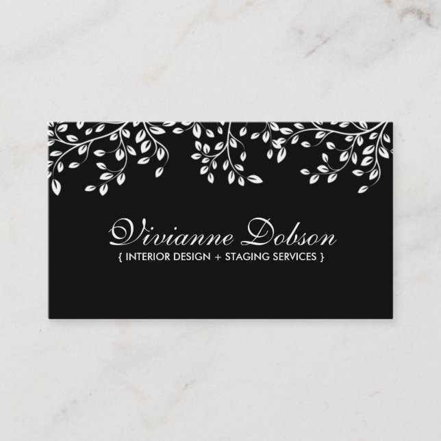 Elegant Interior Designer Business Cards (Front)