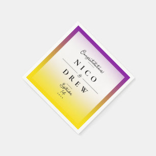 Elegant Intersex Pride Wedding Napkin