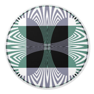 Elegant intricate abstract design ceramic knob