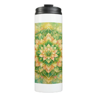 Elegant Intricate Floral Mandala Artwork Thermal Tumbler