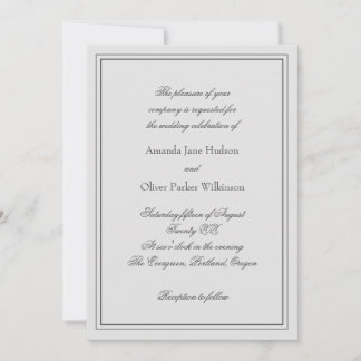 Elegant Invitation With Two Borders And Scrip Text