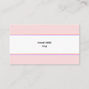 Elegant Ipanema Pink Stripes on White Business Card