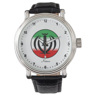 Elegant Iran Watch & Iranian Flag / Tehran