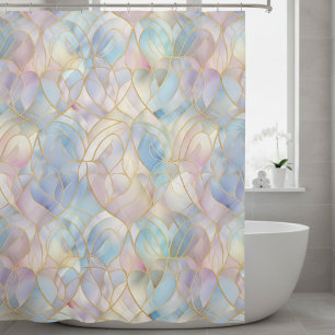 Elegant Iridescent Abstract Shower Curtain