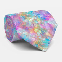 Elegant Iridescent Stained Glass Pattern: Luminous