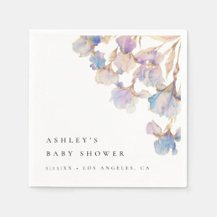 Elegant Iris Baby Shower Napkin