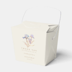 Elegant Iris Floral Wedding Favour Box
