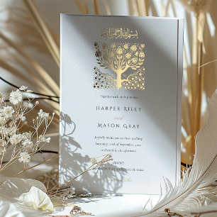 Elegant Islamic Beige Ivory Tree Love Wedding