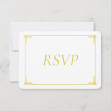 Elegant Island Citrus Yellow Green Wedding RSVP