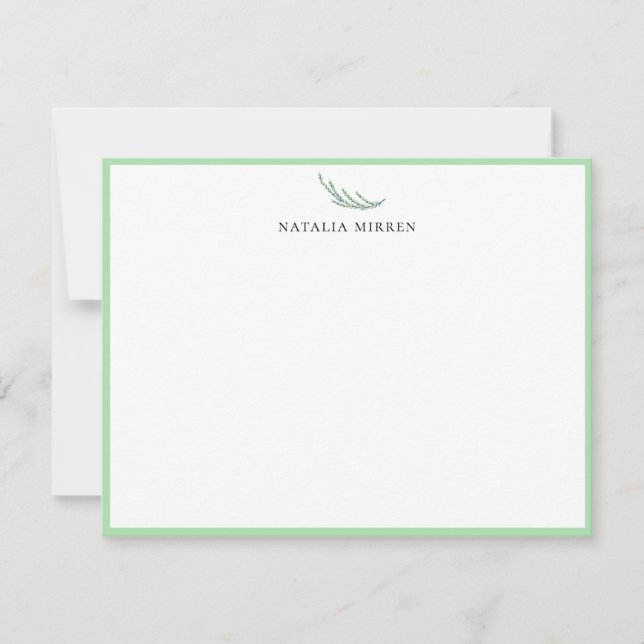 Elegant Island Sea Leaves Card (Front)