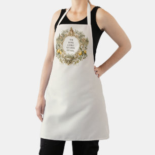 Elegant Italian Family Crest Monogrammed Apron