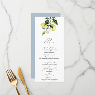 Elegant Italian Lemons Calligraphy Menu