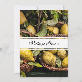 Elegant Italian Lemons in a Basket Invitation