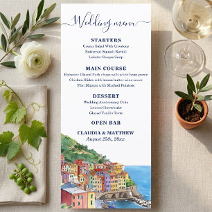 Elegant Italian Riviera Wedding Menu