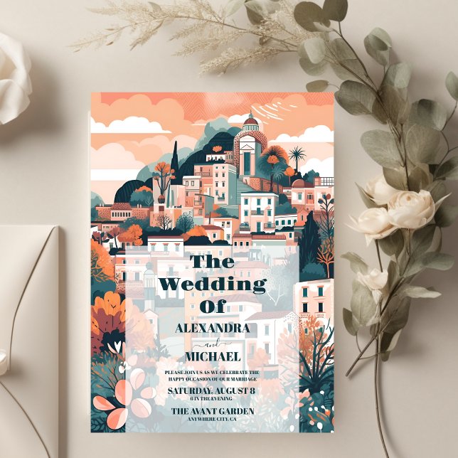 Elegant Italy Capri Destination Wedding Invitation (Creator Uploaded)