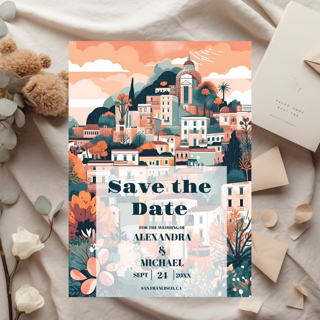 Elegant Italy Capri Destination Wedding Save The Date (Creator Uploaded)