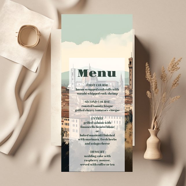 Elegant Italy Florence Destination Wedding Menu (Creator Uploaded)
