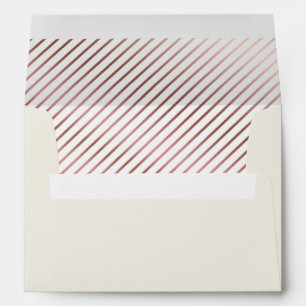 Elegant Ivory and Dusty Rose Lined Wedding  Envelope