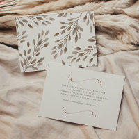 Elegant Ivory & Ash Fall Botanical Wedding Detail