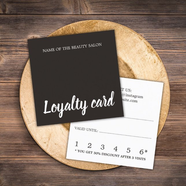 Elegant Ivory Black White Beauty Loyalty Card (Creator Uploaded)