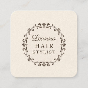 Elegant Ivory Cream Hair Stylist Appointment Cards