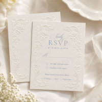 Elegant Ivory Embossed Style Floral Wedding