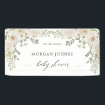 elegant ivory floral bridal shower gift tags banner<br><div class="desc">Our "ivory floral" collection features beautiful gentle ivory garden floral paired with elegant script for all your occasions. You can choose between different backgrounds of your choice. Please visit our store for more items from this collection.</div>