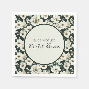 Elegant Ivory Flowers Napkin