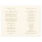 Elegant Ivory Gold Calligraphy Wedding Programs