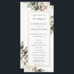 Elegant Ivory Magnolia Floral Greenery Wedding Programme<br><div class="desc">Personalise this elegant timeless wedding program with your own wording easily and quickly,  simply press the customise it button to further re-arrange and format the style and placement of the text.  Double sided. The Happy Cat Studio</div>