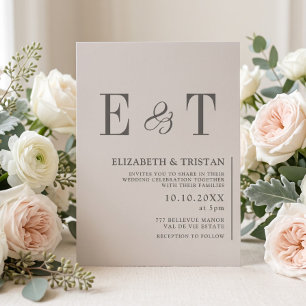 Elegant Ivory Minimalist Wedding Invitation