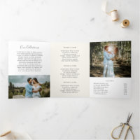 Elegant Ivory Photo Photography Trifold Brochure