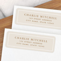 Elegant ivory return address